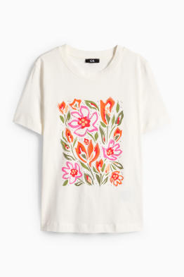 T-shirt con strass - regular fit - effetto brillante