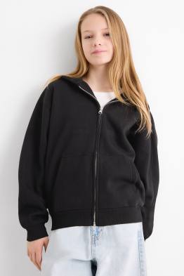 Hanorac cu fermoar și glugă