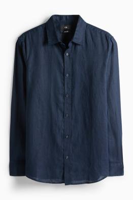 Linen shirt - regular fit - kent collar