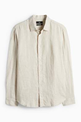 Linen shirt - regular fit - Kent collar