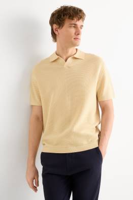 Polo in maglia - relaxed fit - tessuto tramato