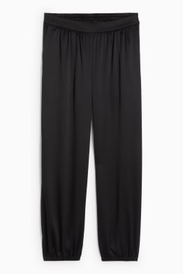Pantaloni din satin - talie medie - balloon leg