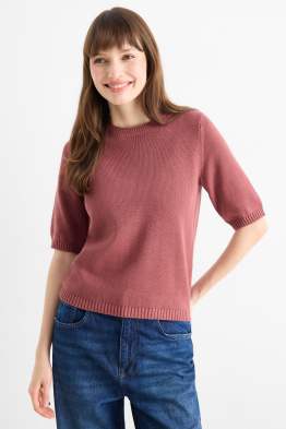 Strickpullover - kurzarm