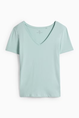 Tričko s výstřihem ve tvaru V - slim fit