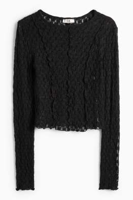 Crop Langarmshirt - Slim Fit