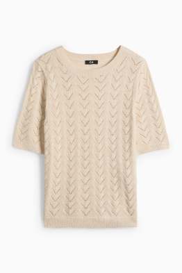 Pulover tricotat - mânecă scurtă