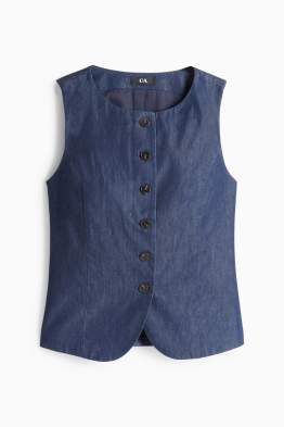 Gilet di jeans - sciancrato