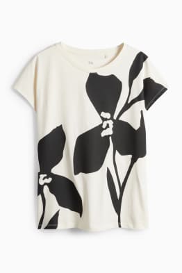 T-Shirt - Regular Fit - geblümt