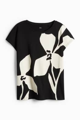 T-Shirt - Regular Fit - geblümt