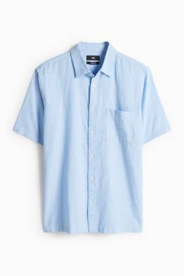 Camisa - regular fit - Kent - mescla de lli