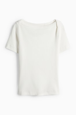T-shirt - slim fit - finition côtelée