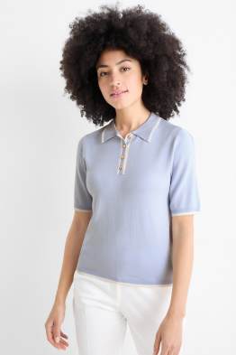 Strickpullover - kurzarm