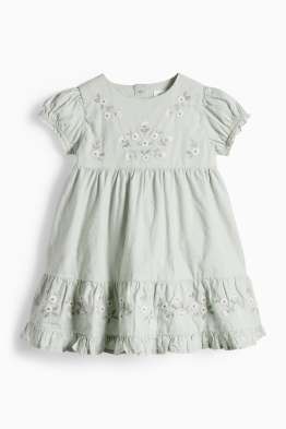 Floral - baby dress - textured
