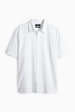 Hemd - Regular Fit - Kent - Leinen-Mix