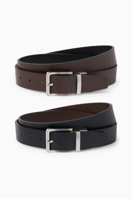 Wende-Gürtel - Lederimitat