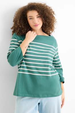 Langarmshirt - Regular Fit - gestreift