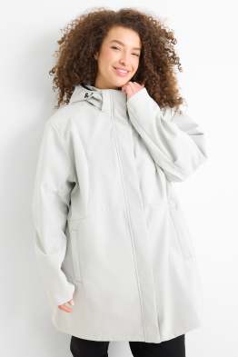 Płaszcz softshell z kapturem - hydrofobowy - 4 Way Stretch