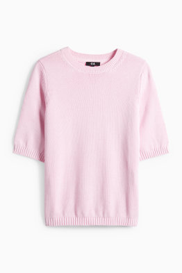 Pulover tricotat - mânecă scurtă