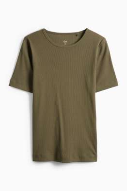 T-Shirt - Slim Fit - gerippt