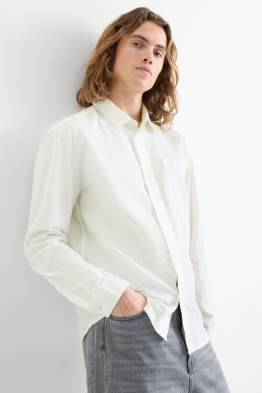 Košile - relaxed fit - kent - strukturovaná