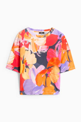 T-Shirt - Relaxed Fit - geblümt
