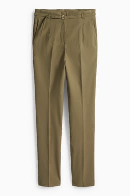 Pantalon met riem - high waist - slim fit