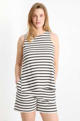 Still-Shorty-Pyjama - gestreift - strukturiert