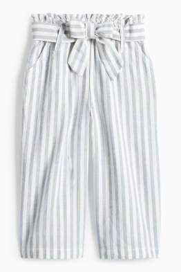 Cloth trousers - wide leg - striped