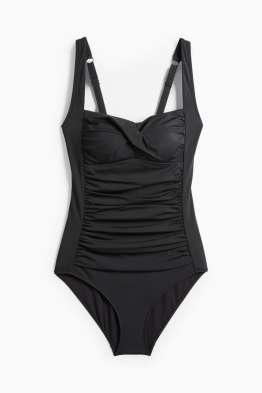 Jednodílné dámské plavky s nařasením - s vycpávkami - LYCRA® XTRA LIFE™