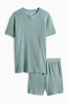 Shorty-Pyjama - strukturiert