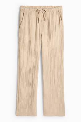 Pantalons de tela - mid waist - loose fit