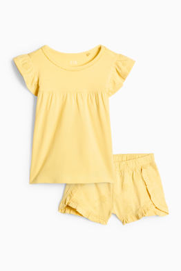 Floare - pijama scurtă - 2 piese