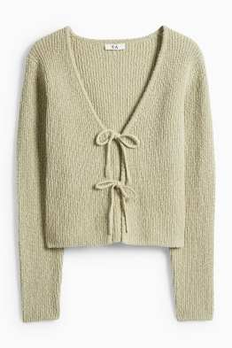 Strickjacke - gerippt