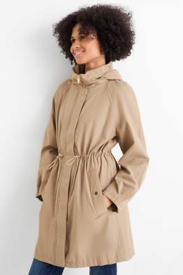 Parka with hood - water-repellent