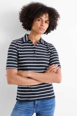 Polokošile - regular fit - žebrovaná - pruhovaná