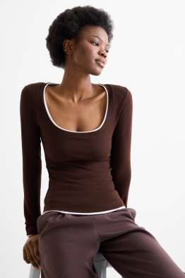 Camiseta de manga larga - slim fit - look 2 en 1