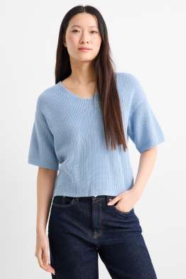 Pull en maille - manches courtes