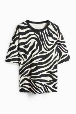 T-shirt - oversized - met patroon