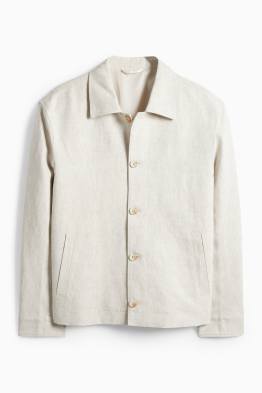 Hemdjacke - Regular Fit - Kent - Leinen-Mix