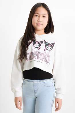 Kuromi - conjunt - dessuadora i samarreta sense mànigues - 2 peces - efecte brillant