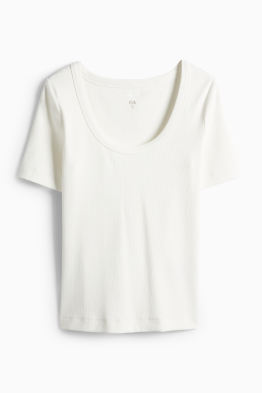 T-shirt - regular fit - côtelé