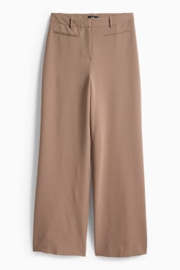 Pantalon de bureau - mid waist - wide leg