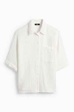 Blouse van mousseline