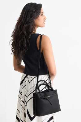 Petit cabas à bandoulière amovible - matière synthétique