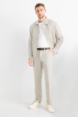 Baukasten-Hose - Regular Fit - Leinen-Mix