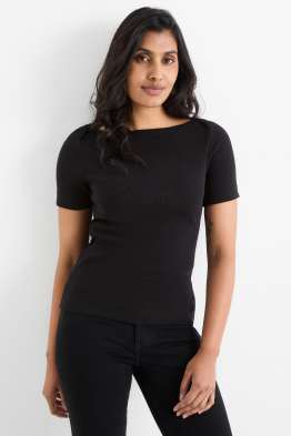 T-shirt - slim fit - ribstof