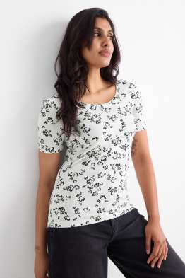 Tričko - slim fit - s květinovým vzorem