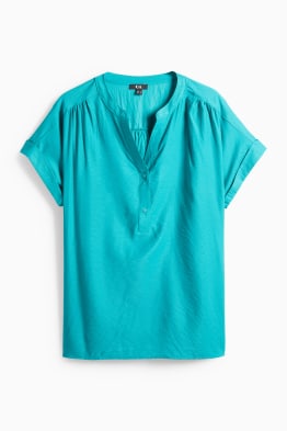 V-neck blouse - textured