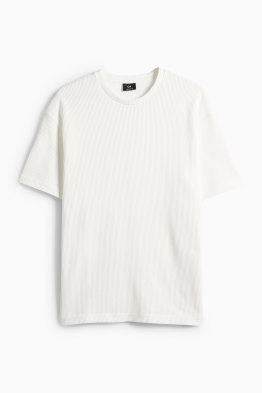 T-shirt in maglia - relaxed fit - a coste
