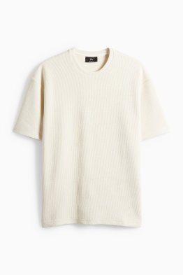 T-shirt - relaxed fit - tessuto tramato